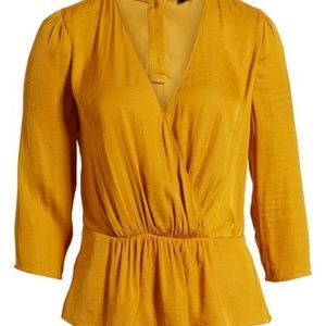 1.State Honey Pot Peplum V-neck Blouse, L - NWT